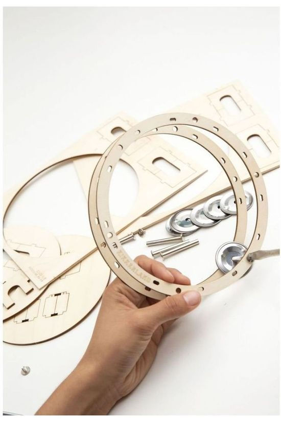 Kikkerland Speelgoed Diy Tambourine light brown