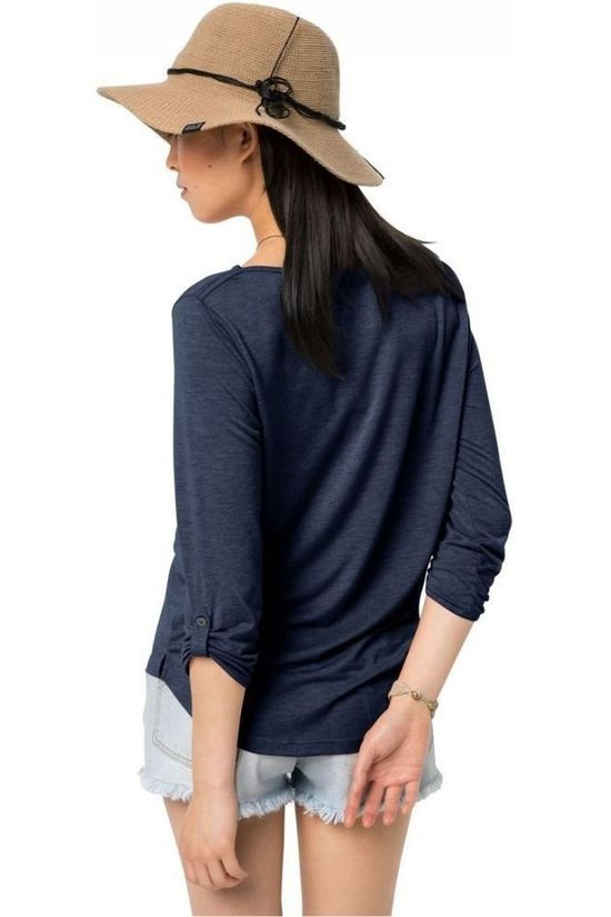 Jack Wolfskin T-Shirt Coral Coast 3/4 Navy Blue