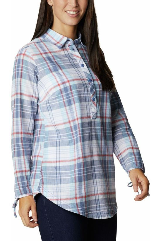 Columbia Hemd Camp Henry II Tunic Light Blue/Checks