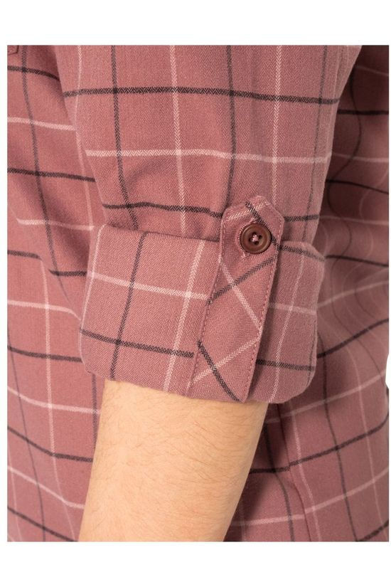 Vaude Hemd Farsund II Dark Pink/Ass. Geometric