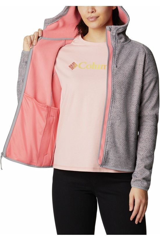 Columbia Fleece Pacific Point light grey/red