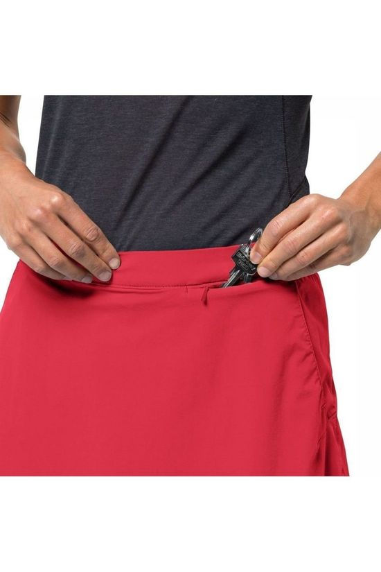 Jack Wolfskin Skort Hilltop Trail light red