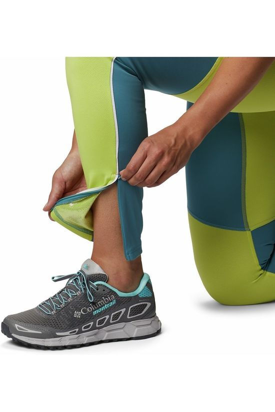 Columbia Broek Roffe Ridge Windblock Legging Blue/Lime Green