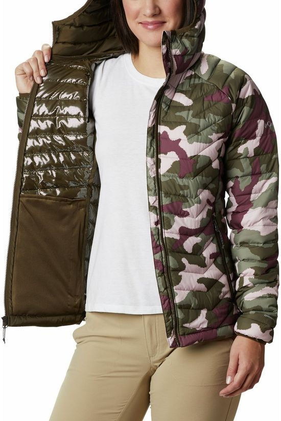Columbia Jas Powder Lite Hooded Mid Khaki/Ass. Camouflage
