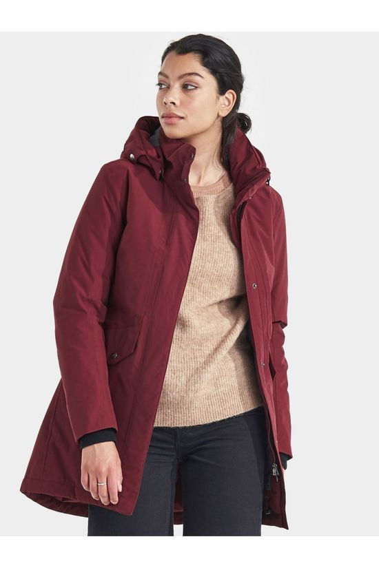 Didriksons 1913 Manteau Sanna dark red
