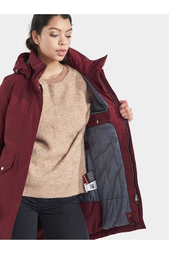 Didriksons 1913 Manteau Sanna dark red
