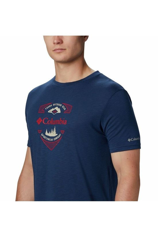 Columbia T-Shirt Nelson Point Graphic dark blue/red