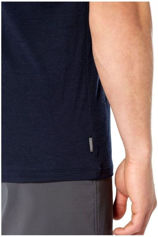 Icebreaker T-Shirt Ice Tech Lite Tee Peak Patterns Navy Blue