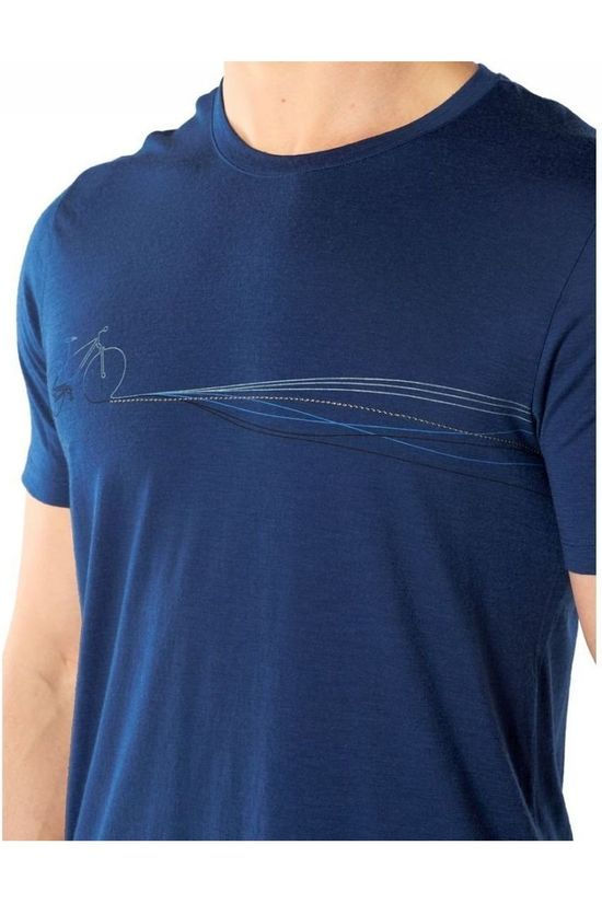 Icebreaker T-Shirt Ice Tech Lite Tee Cadence Paths blue