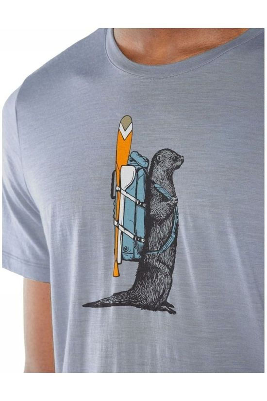 Icebreaker T-Shirt Ice Tech Lite Tee Otter Paddle light grey