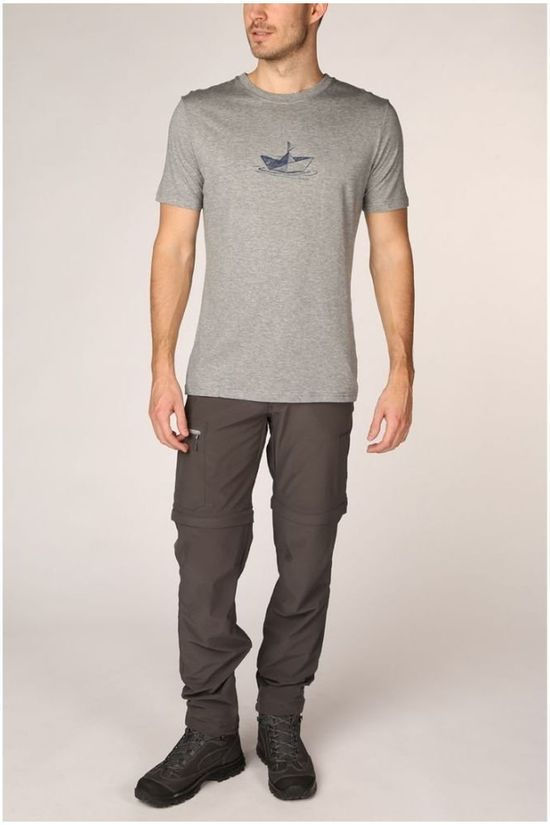 Ayacucho T-Shirt Paper Boat Dark Grey Marle