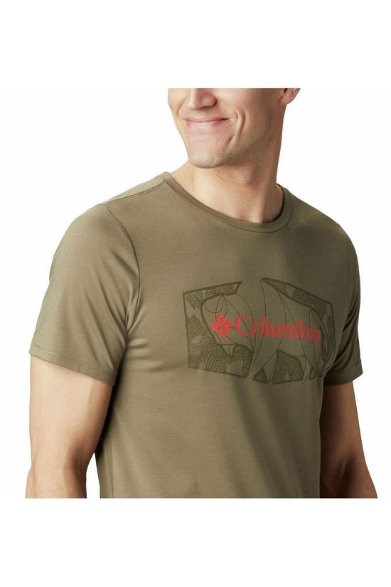 Columbia T-Shirt Terra Vale II mid khaki/red