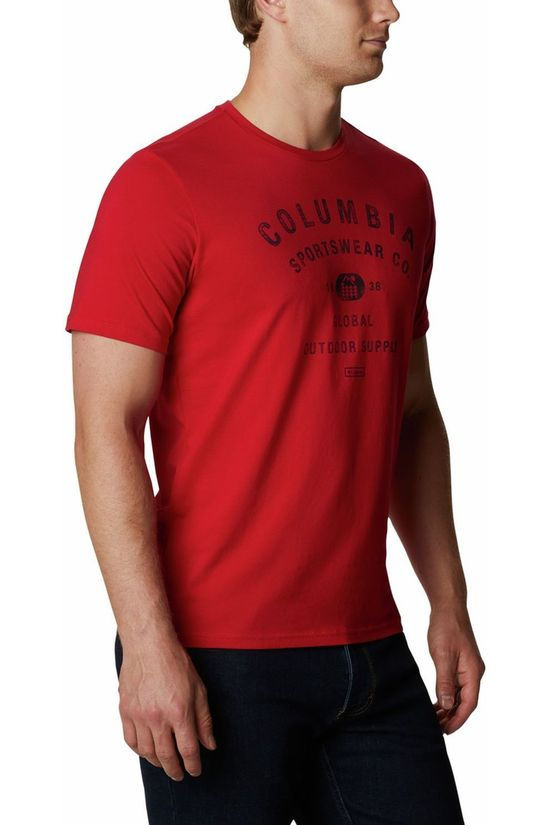 Columbia T-Shirt Path Lake red/dark grey