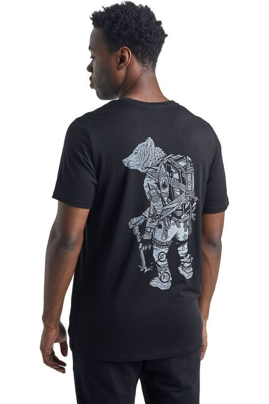 Icebreaker T-Shirt Tech Lite Move To Natural Black