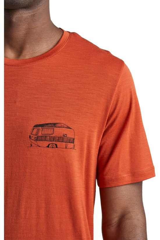Icebreaker T-Shirt Tech Lite Caravan Life rust
