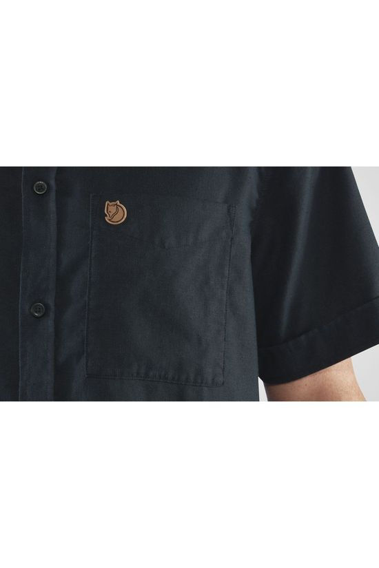 Fjällräven Hemd Ovik Travel Ss Navy Blue
