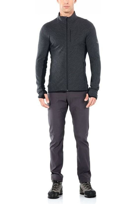 Icebreaker Fleece Descender LS Zip Black