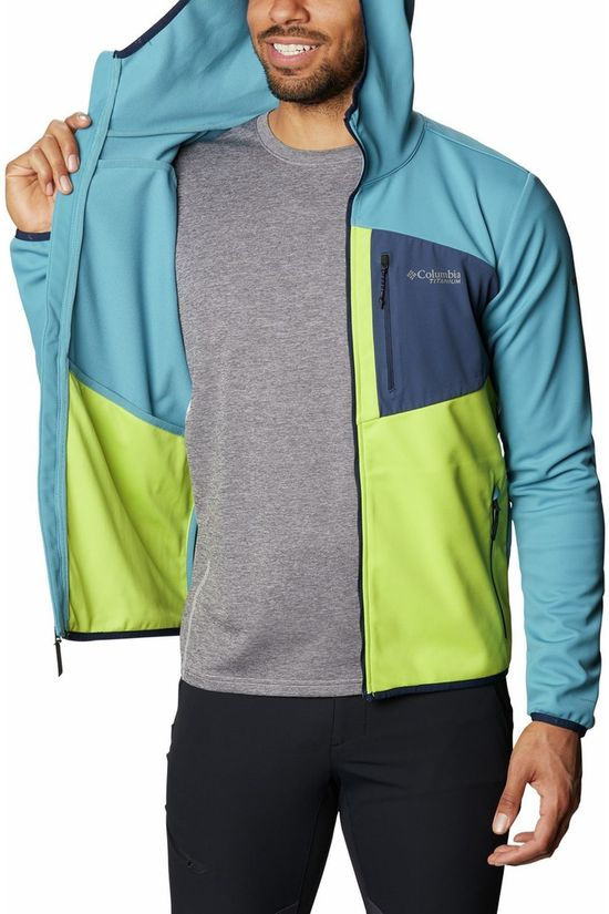Columbia Polaire Peak Pursuit Tech Hoodie Light Blue/Lime Green