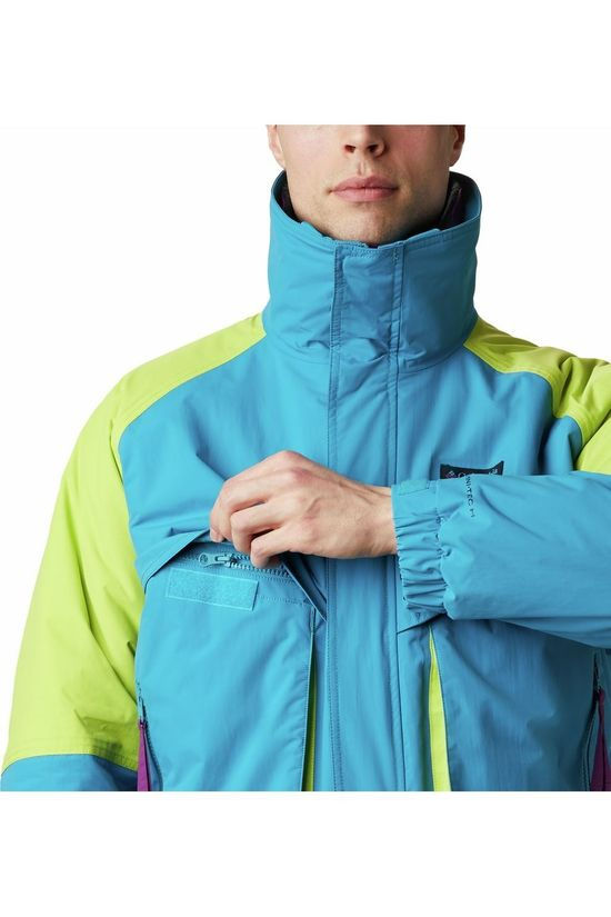 Columbia Jas Powder Keg Interchange Parka Blue/Lime Green