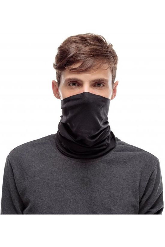 Buff Buff Filter Tube Mask Solid Black Black