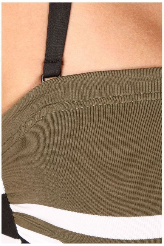 Kiwi Maillot De Bain Line dark khaki/white