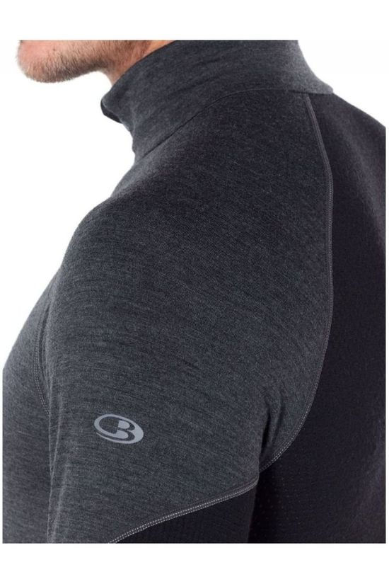 Icebreaker Ondergoed 260 Zone LS Half Zip Black/Dark Grey