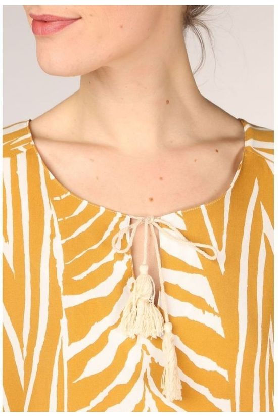 La Fée Maraboutée Blouse Fc3157 dark yellow/white