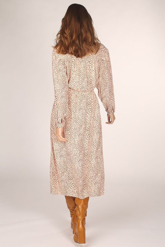 FRNCH Robe Acheley Ecru/Brown