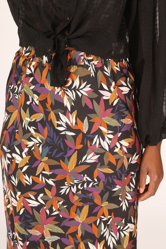 FRNCH Jupe Estee Black/Ass. Flower