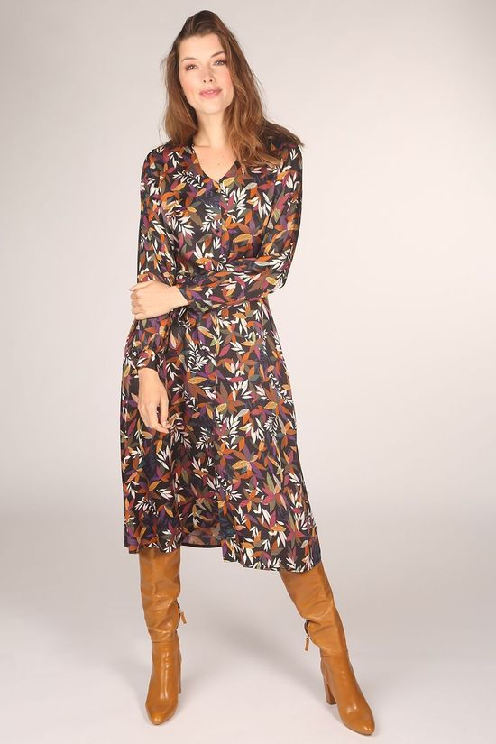 FRNCH Robe Aricia Black/Ass. Flower