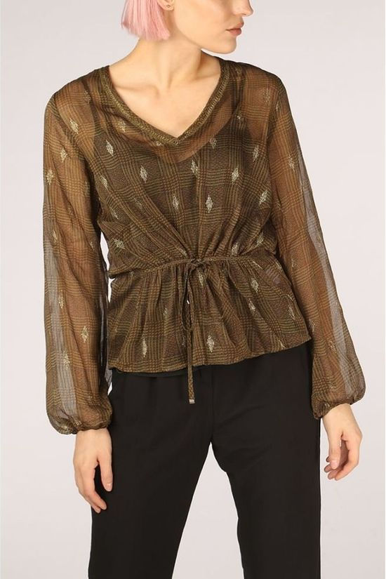 Grace&Mila Blouse Tiana Mid Khaki/Camel Brown
