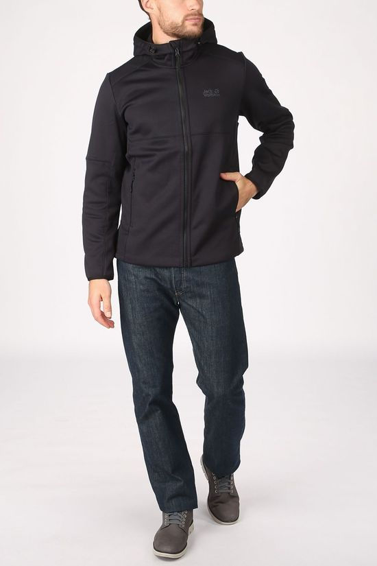 Jack Wolfskin Fleece Hydro Hooded II Black