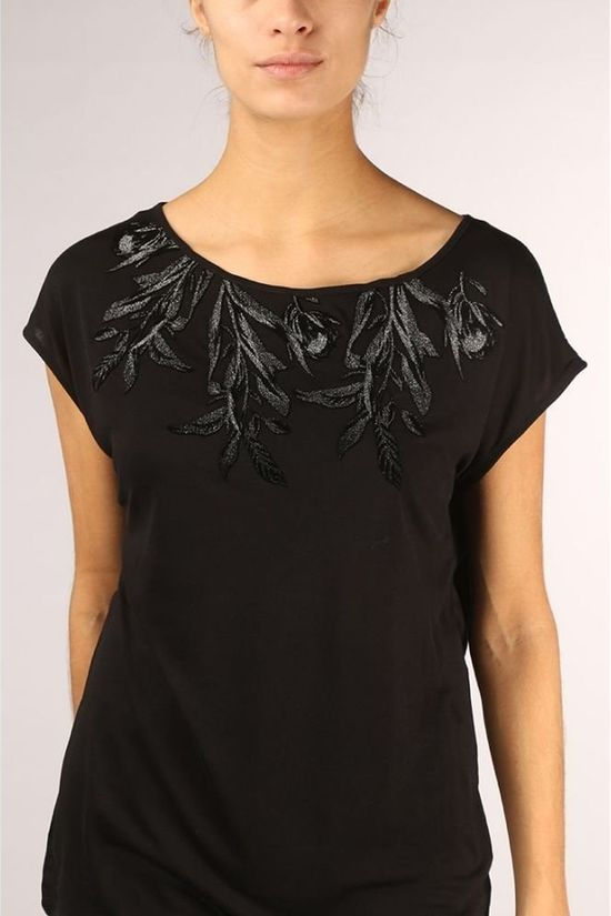 Esprit T-Shirt 119Eo1K015 Black/Ass. Flower