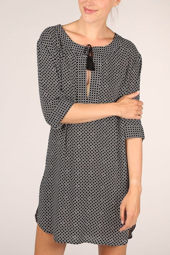 Esprit Robe Daytonah Beach Dress 3/4 Sleeve Black