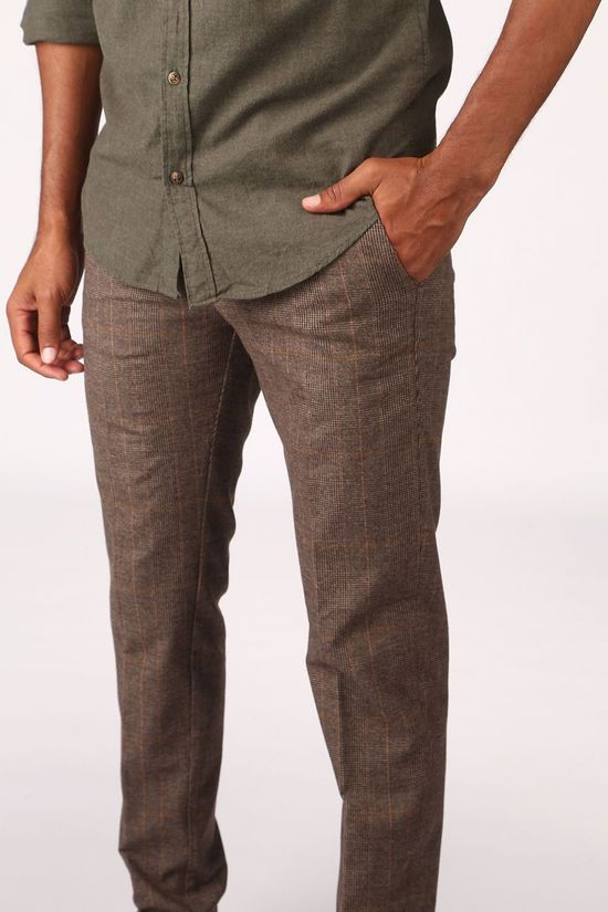 MAC Pantalon Lennox Taupe/Dark Brown