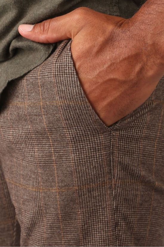 MAC Pantalon Lennox Taupe/Dark Brown
