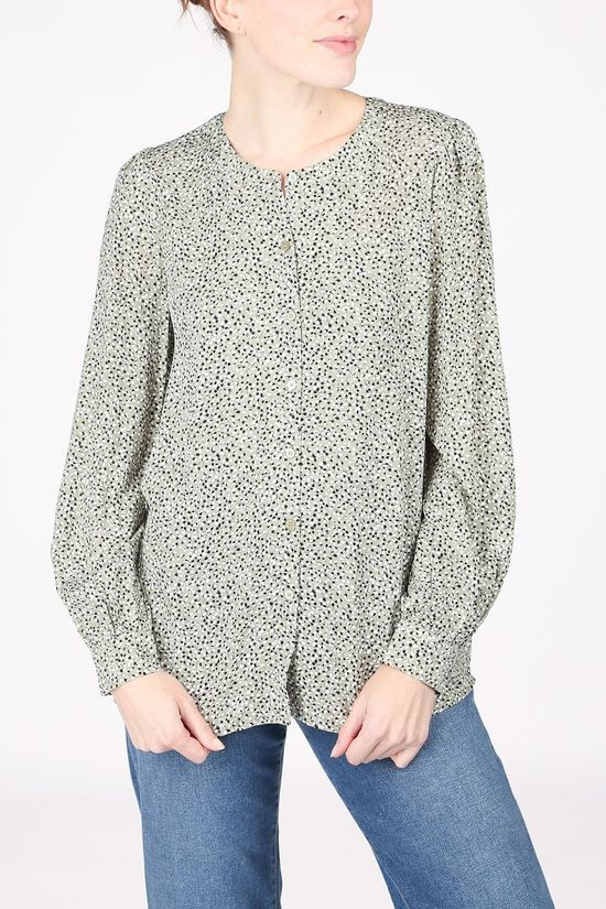 Esprit Blouse 990Ee1F326 Light Green/Navy Blue