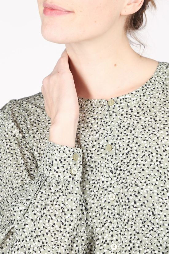 Esprit Blouse 990Ee1F326 Light Green/Navy Blue