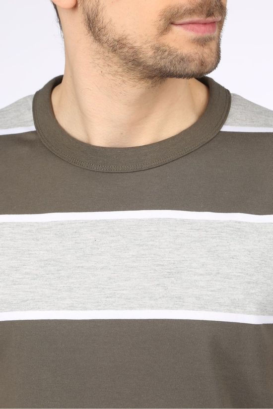 Esprit T-Shirt 031Cc2K307 light grey/mid khaki
