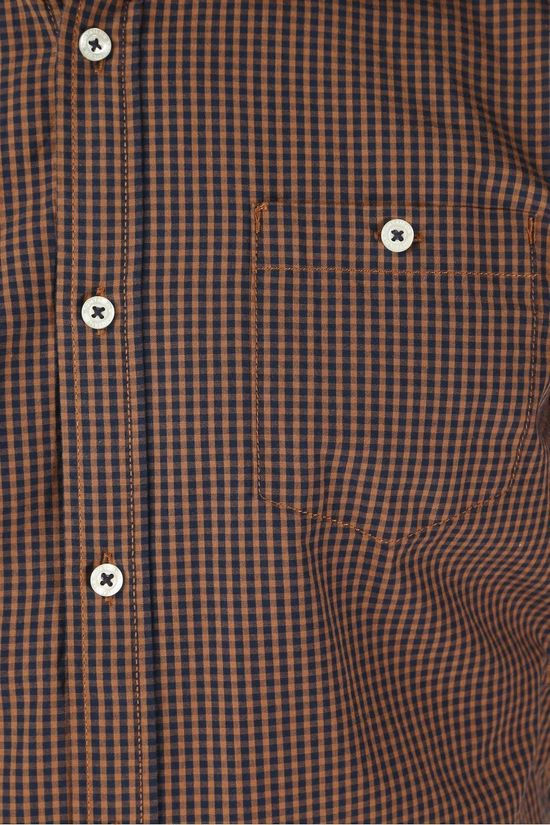 Tom Tailor Hemd 1020877 Camel Brown/Dark Blue