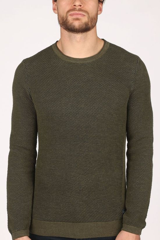 Tom Tailor Pull 1021448 dark khaki/dark blue