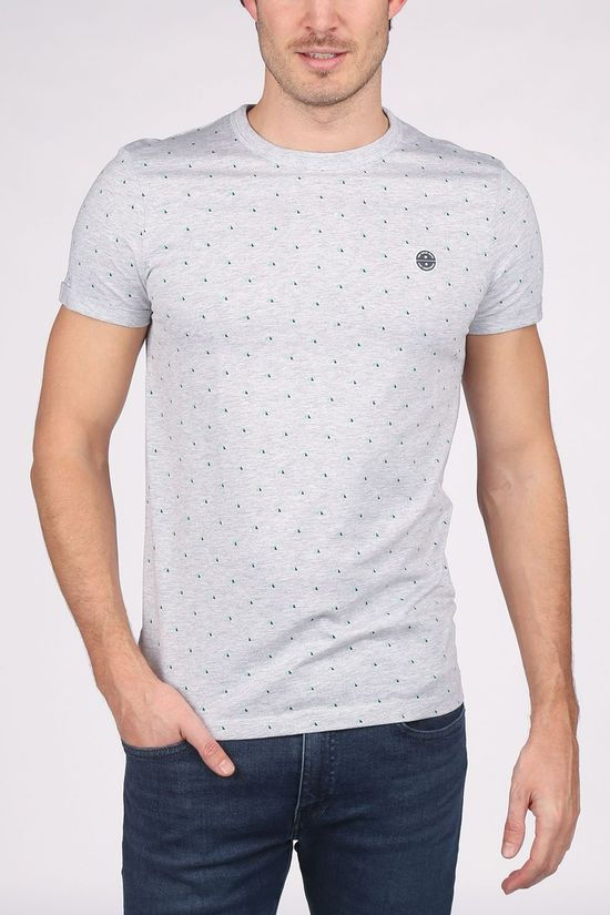 Tom Tailor T-Shirt 1023070 Light Grey Marle/Ass. Geometric