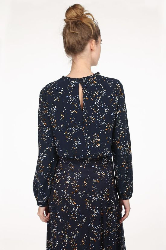 Tom Tailor Blouse 1024845 Navy Blue/Camel Brown