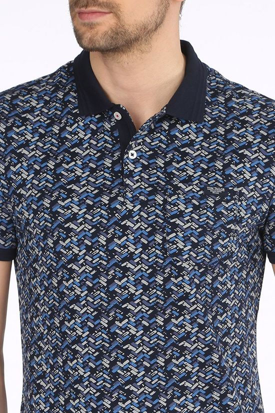 Tom Tailor Polo 1026344 Dark Blue/Ass. Geometric