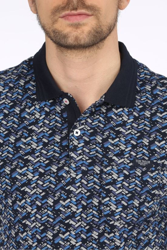 Tom Tailor Polo 1026344 Dark Blue/Ass. Geometric