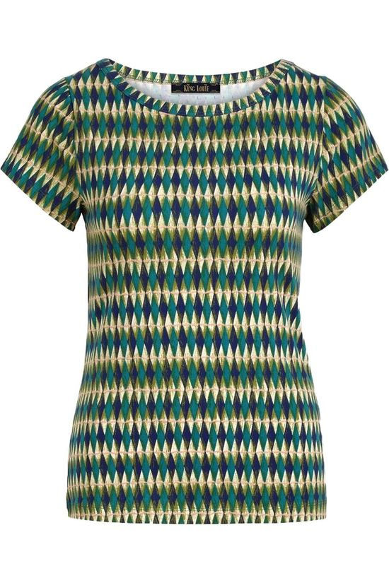 King Louie T-Shirt Lily Juniper dark blue/dark green