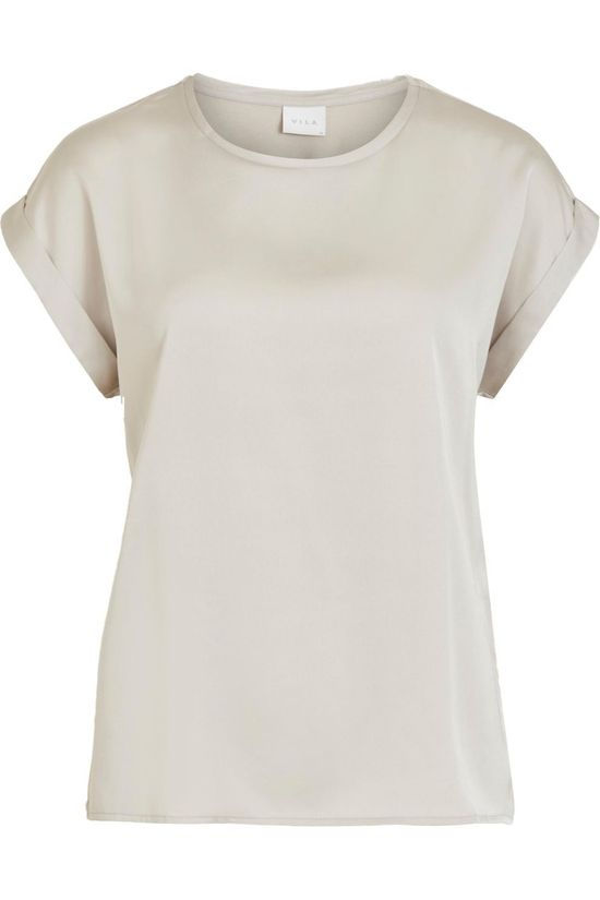 Vila T-Shirt Viellette Satin Taupe