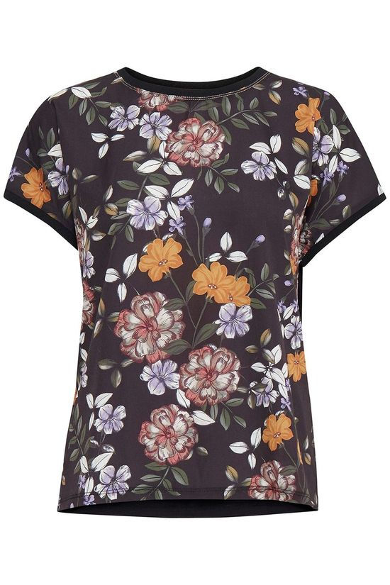 B.Young T-Shirt Bypanya Tshirt Flower - Black/Ass. Flower