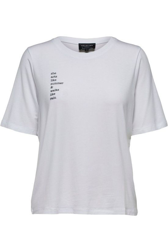 Selected T-Shirt summa Ss Tee White/Black
