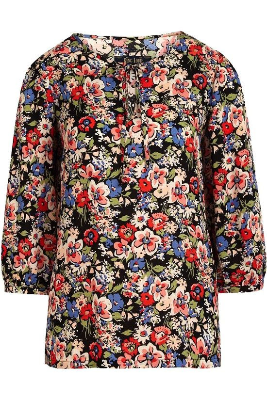 King Louie Blouse Izzy Dolores Black/Ass. Flower